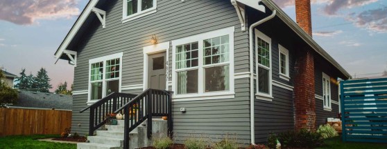 gray house under blue and gray sky